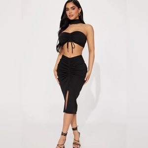 Fashion Nova black skirt set